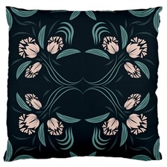 Folk Flowers Floral Art Print Flowers Abstract Art  Standard Flano Cushion Case (two Sides)