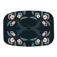 Folk Flowers Floral Art Print Flowers Abstract Art  Mini Square Pill Box by Eskimos