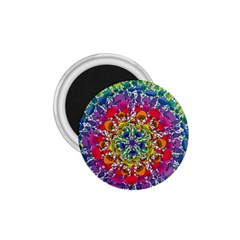 Rainbow Mushroom Mandala 1 75  Magnets by steampunkbabygirl