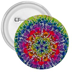 Rainbow Mushroom Mandala 3  Buttons by steampunkbabygirl