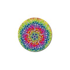 Rainbow Mushroom Mandala Golf Ball Marker by steampunkbabygirl