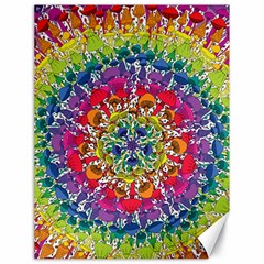 Rainbow Mushroom Mandala Canvas 18  X 24  by steampunkbabygirl