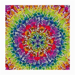 Rainbow Mushroom Mandala Medium Glasses Cloth