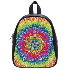 Rainbow Mushroom Mandala School Bag (small) by steampunkbabygirl