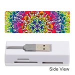 Rainbow Mushroom Mandala Memory Card Reader (Stick) Front