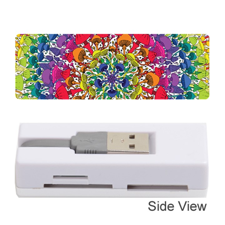 Rainbow Mushroom Mandala Memory Card Reader (Stick)