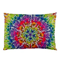 Rainbow Mushroom Mandala Pillow Case (two Sides) by steampunkbabygirl