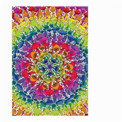 Rainbow Mushroom Mandala Small Garden Flag (two Sides) by steampunkbabygirl