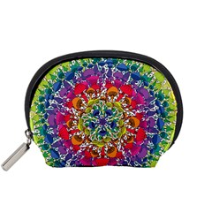 Rainbow Mushroom Mandala Accessory Pouch (small)