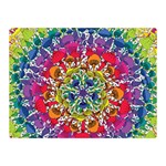 Rainbow Mushroom Mandala Double Sided Flano Blanket (Mini)  35 x27  Blanket Front