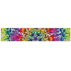 Rainbow Mushroom Mandala Large Flano Scarf 