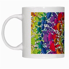 Rainbow Mushroom Mandala White Mug by steampunkbabygirl