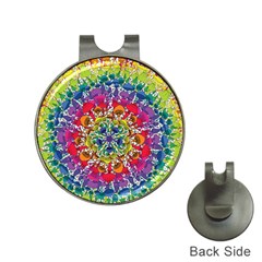 Rainbow Mushroom Mandala Hat Clips With Golf Markers