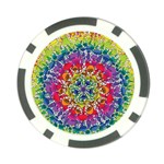 Rainbow Mushroom Mandala Poker Chip Card Guard (10 pack) Front