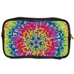 Rainbow Mushroom Mandala Toiletries Bag (two Sides)