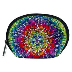 Rainbow Mushroom Mandala Accessory Pouch (medium)