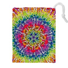 Rainbow Mushroom Mandala Drawstring Pouch (5xl)