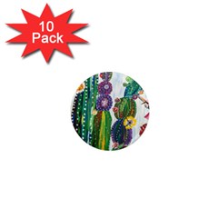 Rainbow Cactus Shirt 1  Mini Magnet (10 Pack)  by steampunkbabygirl