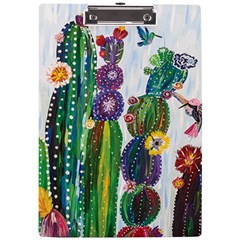 Rainbow Cactus Shirt A4 Clipboard