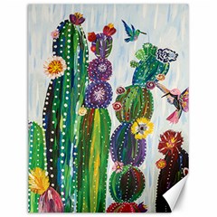 Rainbow Cactus Shirt Canvas 12  X 16  by steampunkbabygirl