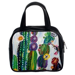 Rainbow Cactus Shirt Classic Handbag (two Sides) by steampunkbabygirl