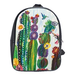 Rainbow Cactus Shirt School Bag (large) by steampunkbabygirl