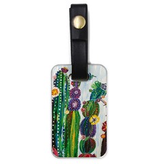 Rainbow Cactus Shirt Luggage Tag (one Side) by steampunkbabygirl