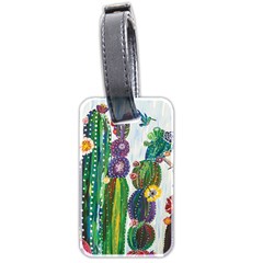 Rainbow Cactus Shirt Luggage Tag (two Sides) by steampunkbabygirl