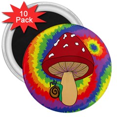 Wizard Snail 3  Magnets (10 Pack)  by steampunkbabygirl