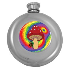 Wizard Snail Round Hip Flask (5 Oz) by steampunkbabygirl