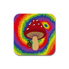 Wizard Snail Rubber Square Coaster (4 Pack) by steampunkbabygirl