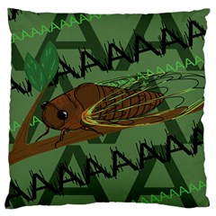 Cicada Large Cushion Case (one Side) by steampunkbabygirl