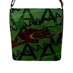 Cicada Flap Closure Messenger Bag (l) by steampunkbabygirl