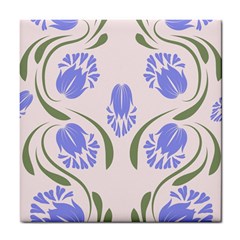 Folk Flowers Print Floral Pattern Ethnic Art Tile Coaster