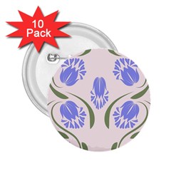 Folk Flowers Print Floral Pattern Ethnic Art 2 25  Buttons (10 Pack)  by Eskimos