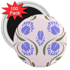 Folk Flowers Print Floral Pattern Ethnic Art 3  Magnets (100 Pack) by Eskimos