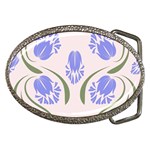 Folk flowers print Floral pattern Ethnic art Belt Buckles Front