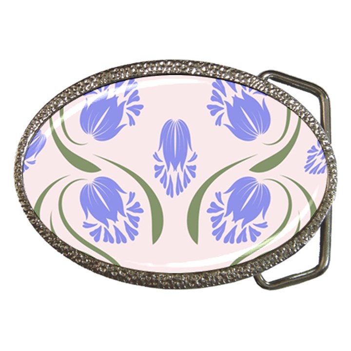 Folk flowers print Floral pattern Ethnic art Belt Buckles