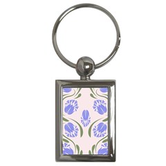 Folk Flowers Print Floral Pattern Ethnic Art Key Chain (rectangle) by Eskimos