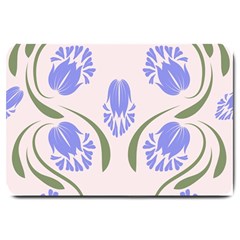 Folk Flowers Print Floral Pattern Ethnic Art Large Doormat  by Eskimos