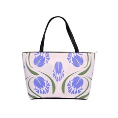 Folk Flowers Print Floral Pattern Ethnic Art Classic Shoulder Handbag by Eskimos