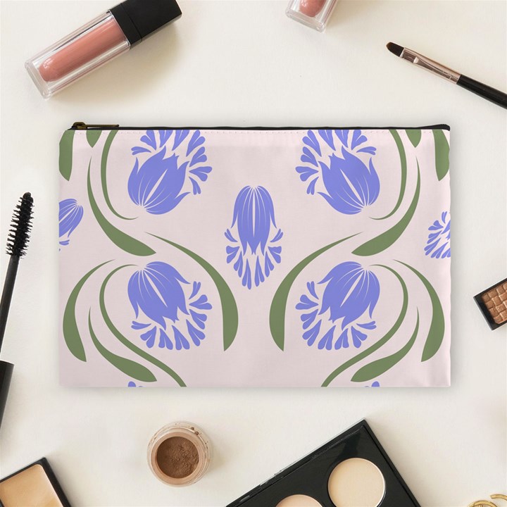 Folk flowers print Floral pattern Ethnic art Cosmetic Bag (Large)