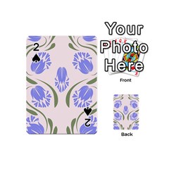 Folk Flowers Print Floral Pattern Ethnic Art Playing Cards 54 Designs (mini) by Eskimos