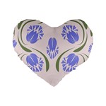 Folk flowers print Floral pattern Ethnic art Standard 16  Premium Heart Shape Cushions Front