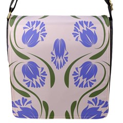 Folk Flowers Print Floral Pattern Ethnic Art Flap Closure Messenger Bag (s) by Eskimos