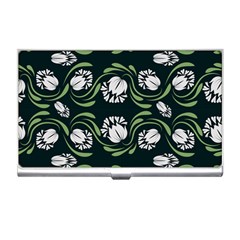 Folk Flowers Print Floral Pattern Ethnic Art Business Card Holder by Eskimos