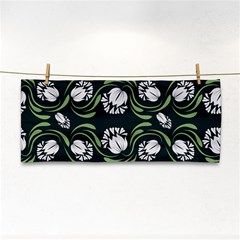 Folk Flowers Print Floral Pattern Ethnic Art Hand Towel by Eskimos