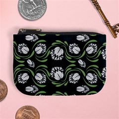 Folk Flowers Print Floral Pattern Ethnic Art Mini Coin Purse by Eskimos