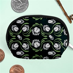 Folk Flowers Print Floral Pattern Ethnic Art Accessory Pouch (medium) by Eskimos