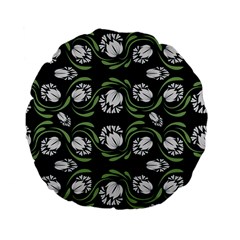 Folk Flowers Print Floral Pattern Ethnic Art Standard 15  Premium Flano Round Cushions by Eskimos